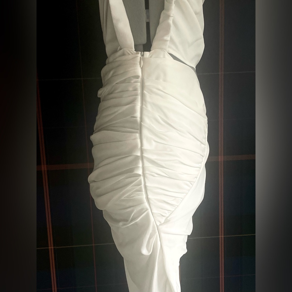 🚫Sold🚫NWT Christopher Esber Christo Wrapped Tank Dress, faille fabric, white, XS - Picture 8 of 16